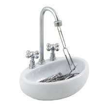 wash basin magnetic paper clip holder