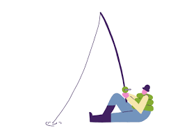 Man holding a caught fish over a big catch banner #1560222 by vector tradition sm. Cartoon Fisherman Gif Cartoon On Net