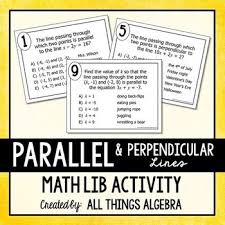 Parallel And Perpendicular Lines Math Lib Distance Learning Line Math Parallel And Perpendicular Lines Writing Equations