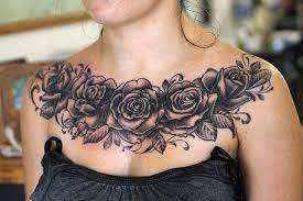 Roses Cover Up In The Middle Chest Tattoos For Women Cover Up Tattoos For Women Chest Tattoo