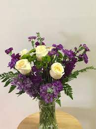 1000+ designs at your finger tips. Lavender And Purple Stocks With Cream Or Yellow Rose By Flowers At Daisies Wedding Designs