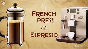 Espresso is prepared using pressurized water, more ground coffee than used for drip, all of which result in a higher concentration of caffeine than drip. French Press Vs Espresso Which Method To Choose Coffee Affection