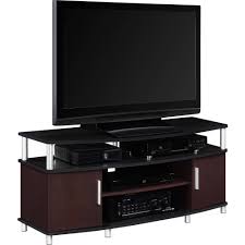 Made from engineered wood, it comes in a cherry. Carson Tv Stand For Tvs Up To 50 Multiple Finishes Black And Cherry Walmart Com Walmart Com