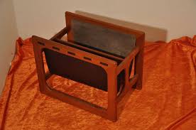Wood is a magazine catering to the home and hobby woodworker with more than 350,000 subscribers. Teak Wood Magazine Rack Leather Upholstery From Denmark Kusera