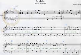 Miley Cyrus Malibu Piano Sheets Download Pdf Sheet Music Free Noty Piano Sheet Sheet Music Piano