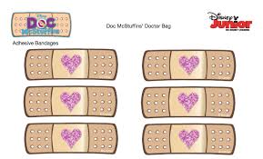 Free Bandaid Sticker Printable Cute To Seal The Envelope Before Sending In The Mail Doc Mcstuffins Birthday Party Doc Mcstuffins Birthday Doc Mcstuffins Party