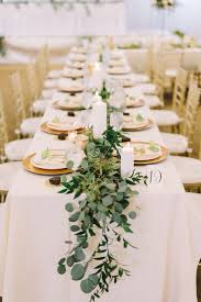 A Greenery Foliage And Moss Wedding Table Runner Is A Very Refreshing Idea For An Greenery Wedding Centerpieces Gold Wedding Centerpieces Wedding Centerpieces