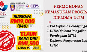 Kami menawarkan program diploma pengajian perniagaan di widad university college. Permohonan Kemasukan Program Diploma Uitm Terima Biasiswa Rm19 000 Elaun Sara Diri Rm1 500 Edu Bestari