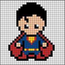 Patron De Hama Beads Midi De Superman Nuestro Superheroe Favorito De La Liga Beads Cosergomaelastica Co Pixel Crochet Pixel Drawing Pixel Art Pattern