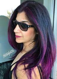 20 Long Hairstyles That Make You Want To Let Your Hair Down Long Hair Styles Purple Hair Highlights Hair Styles