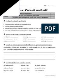 Transforme l'adjectif attribut en adjectif épithète en faisant qu'une. Adjectif Qualificatif Ce2 Evaluation Avec La Correction