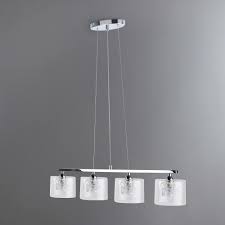 Erie 4 Light Bar Glass Diner Ceiling Fitting Bar Lighting Glass Bulbs Light