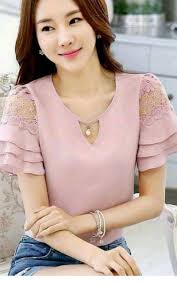 Blusa Palo De Rosa Elegante Sirin Elbiseler Kadin Ceketleri Bluz Tasarimlari