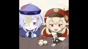 I drew hu tao and qiqi. Klee E Qiqi Fanart Youtube