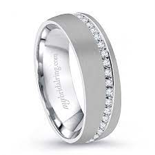 Brush Finish Men S Diamond Accent Wedding Band Mens Wedding Rings Diamond Wedding Bands Mens Wedding Bands