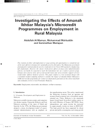 Makluman berkenaan operasi amanah ikhtiar malaysia (aim), sepanjang tempoh perintah kawalan pergerakan bersyarat (pkpb) di kedah, pulau pinang, perak, selangor, wp kuala lumpur, putrajaya, labuan, negeri sembilan, melaka, johor, terengganu, sabah dan daerah kuching. Pdf Investigating The Effects Of Amanah Ikhtiar Malaysia S Microcredit Programmes On Employment In Rural Malaysia