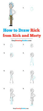 How To Draw Rick From Rick And Morty Really Easy Drawing Tutorial Rick And Morty Tattoo Easy Drawings Drawing Tutorial Easy