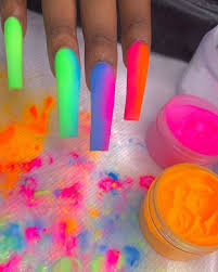 Bomb Nails Krylx Clear acrylic back frame is 14 , actual neon tubes will be slightly smaller.