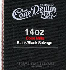 The Slim Taper 14oz Double Black Cone Mills Selvage Denim