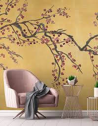 We have 61+ background pictures for you! Teal Cherry Blossom Wallpaper Mural Feathr Wallpapers