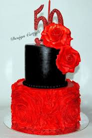 Le Torte Decorate Di Cetty G 50 Compleanno Chic In Rosso 50 Compleanno Compleanno Rosso