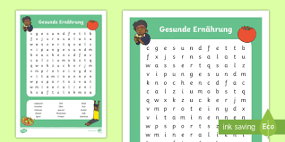 Kreuzworträtsel online spielen auf bluewin.ch. Gesunde Ernahrung Buchstabengitter Teacher Made