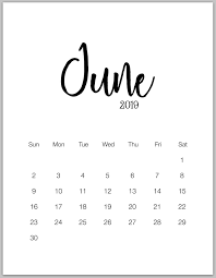 June 2019 Minimalist Calendar Calendar Printables Calendar 2019 Printable Calendar Layout