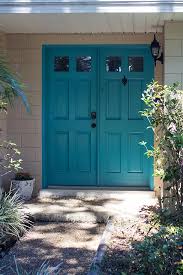 Teal Painted Front Door Sarah Hearts