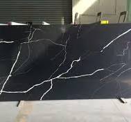 Calacatta Black Quartz Stone Engineered Stone Marble Slabs for Kitchen  Countertops