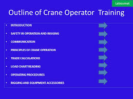Outline Of Crane Operator Training For Bmrc Labournet Ppt