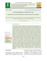 pdf graft incompatibility in horticultural crops