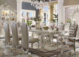 120 Majestic Formal Antique Bone White Dining Table Set Formal Dining Room Sets White Dining Table Set Dining Room Sets