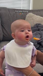 are we even shocked that we have a success yet again at this point?🤣 my  foodie girl💗 #baby #solids #purees