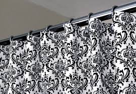 Black And White Floral Shower Curtain Damask Curtain Black White Shower Curtain With By Laricahome 109 95 Pink Shower Curtains Damask Curtains White Shower Curtain