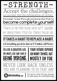 Best inspirational addiction recovery quotes selected by thousands of our users! Quotes About Strength In Addiction Recovery Poster
