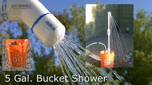 Diy Shower The 5 Gallon Bucket Pvc Camp Shower Pvc Bucket Shower Camping Shower Diy Camping Shower Diy Shower