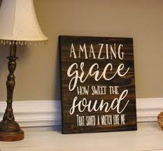 Amazing Grace How Sweet The Sound Sign Hymn Wall Art Inspirational Plaque Amazing Grace Wooden Sign Engraved Wood Signs Inspirational Plaque Hymn Wall Art