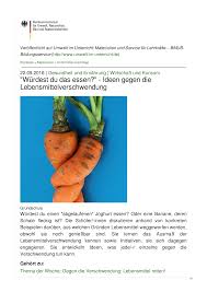 Unterrichtsentwurf Lebensmittelverschwendung Essen Ideen Lebensmittel