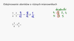 Dodawanie ułamków o różnych mianownikach jest już nieco trudniejsze. Tytul