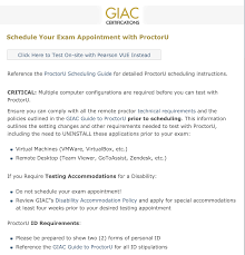 Maybe you would like to learn more about one of these? Https Www Giac Org Media Exams Testing Centers Schedule Exam Pdf