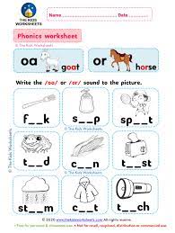 Math worksheets by at oa sound for kindergarten. Phonics Worksheet Oa Or The Kids Worksheets