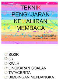 Kemahiran mobiliti (o&m), kemahiran membaca braille, dan kemahiran meneroka objek. Teknik Pengajaran Kemahiran Membaca