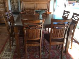 This Is A Great Solid Wood Dining Set The 3 Foot Tall Table Has A Butterfly Leaf Self Contained That When Solid Wood Dining Set Tall Table Home Furnishings