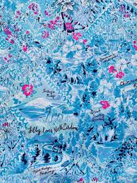 Lilly Pulitzer fabric Terry Knit - Lilly Love North Carolina 17”x30” | eBay