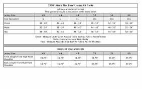 size guide jersey factory