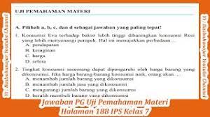 Artikel kali ini yaitu jawaban buku siswa ips kelas 7 uji kompetensi bab 3 hal 188. Jawaban Pg Uji Pemahaman Materi Halaman 188 Ips Kelas 7 Bab 3 Aktivitas Manusia Memenuhi Kebutuhan Youtube