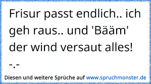 Frisur Passt Endlich Ich Geh Raus Und Baam Der Wind Versaut Alles Spruchmonster De