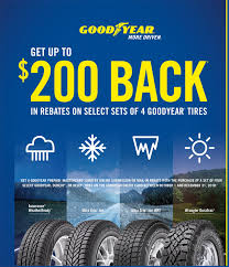 No annual fee † all the benefits of a goodyear credit card> with no annual fee. Get Up To 200 Back In Rebates On Select Sets Of 4 Goodyear Tires Kubly S Automotive