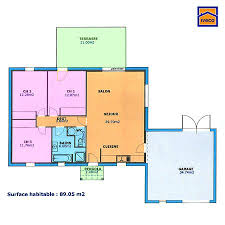 Plan De Maison Individuelle Plain Pied Maison Plain Pied Plan Maison Plan Maison 4 Chambres