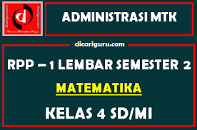 Check spelling or type a new query. Administrasi Lengkap Rpp Mtk Semester 2 Kelas 4 1 Lembar Dicariguru Com